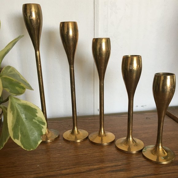 Vintage Brass Candle Stick Holders